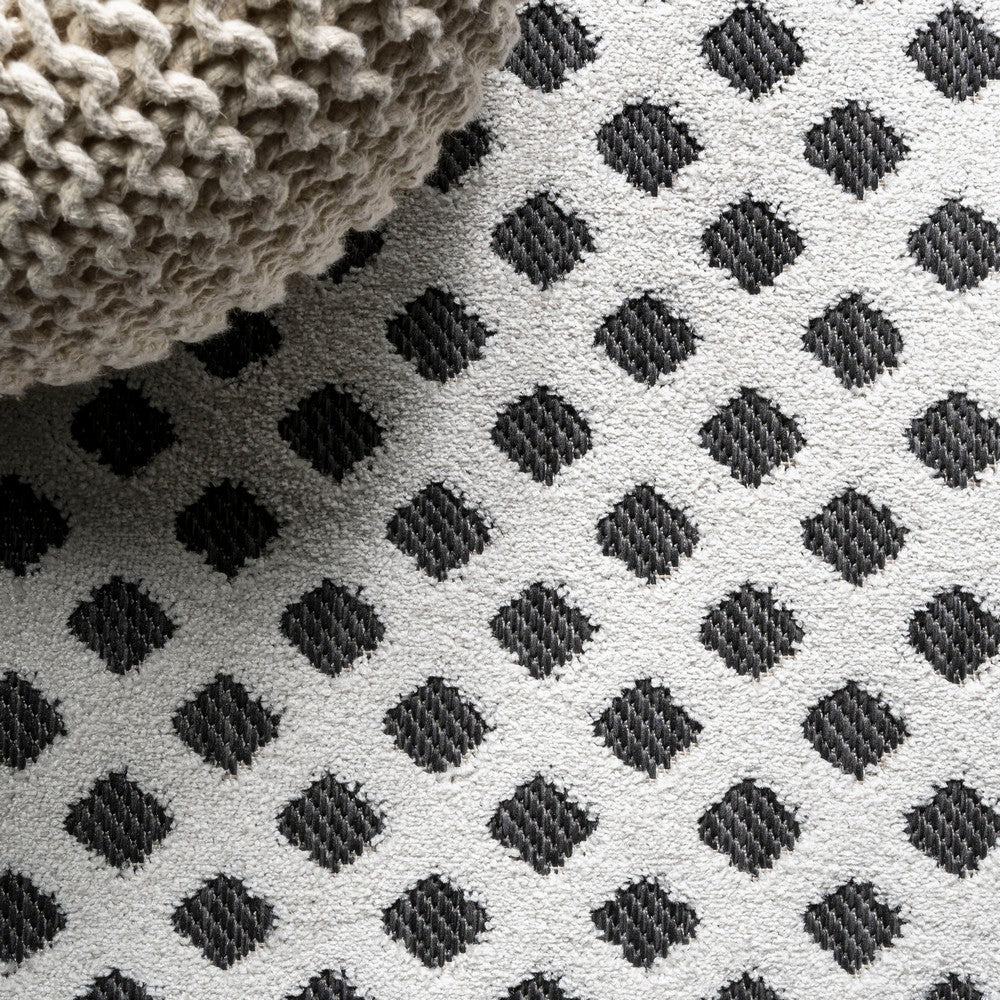 Castelo Rabat High-Low Pile Mini-Diamond Indoor/Outdoor Area Rug