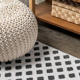 Castelo Rabat High-Low Pile Mini-Diamond Indoor/Outdoor Area Rug