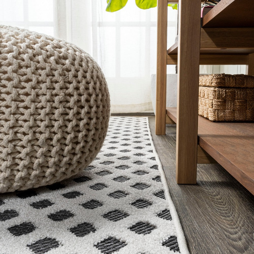 Castelo Rabat High-Low Pile Mini-Diamond Indoor/Outdoor Area Rug