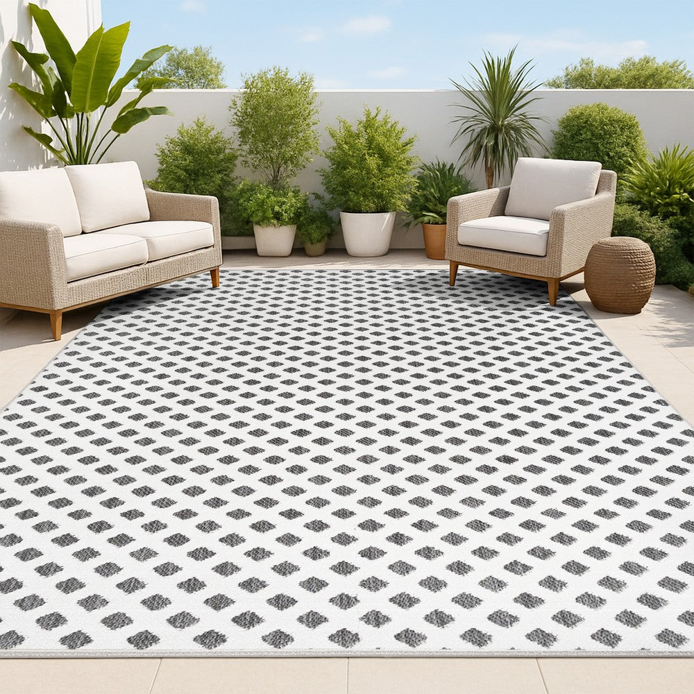 Castelo Rabat High-Low Pile Mini-Diamond Indoor/Outdoor Area Rug