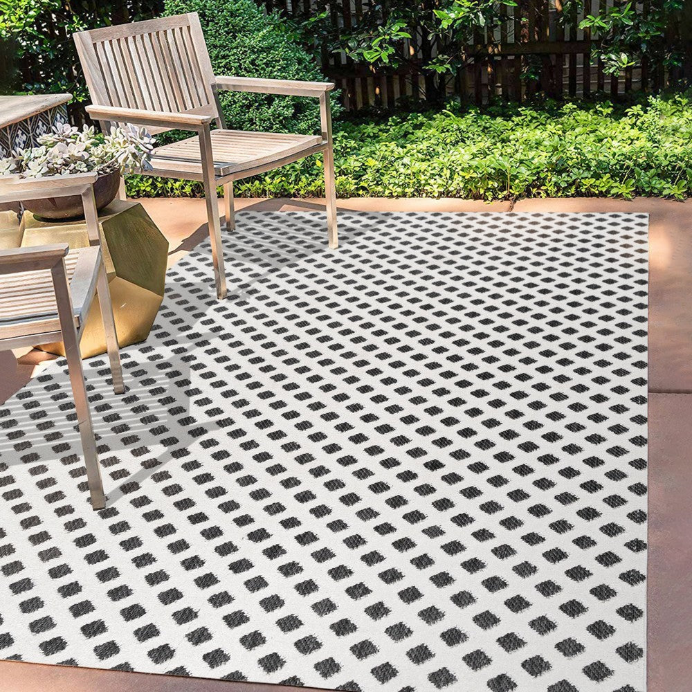 Castelo Rabat High-Low Pile Mini-Diamond Indoor/Outdoor Area Rug