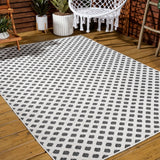 Castelo Rabat High-Low Pile Mini-Diamond Indoor/Outdoor Area Rug