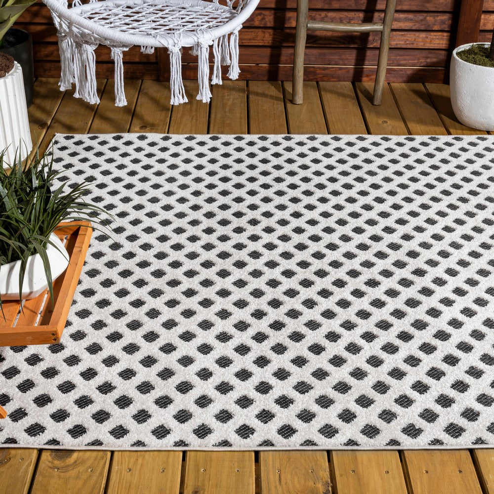 Castelo Rabat High-Low Pile Mini-Diamond Indoor/Outdoor Area Rug