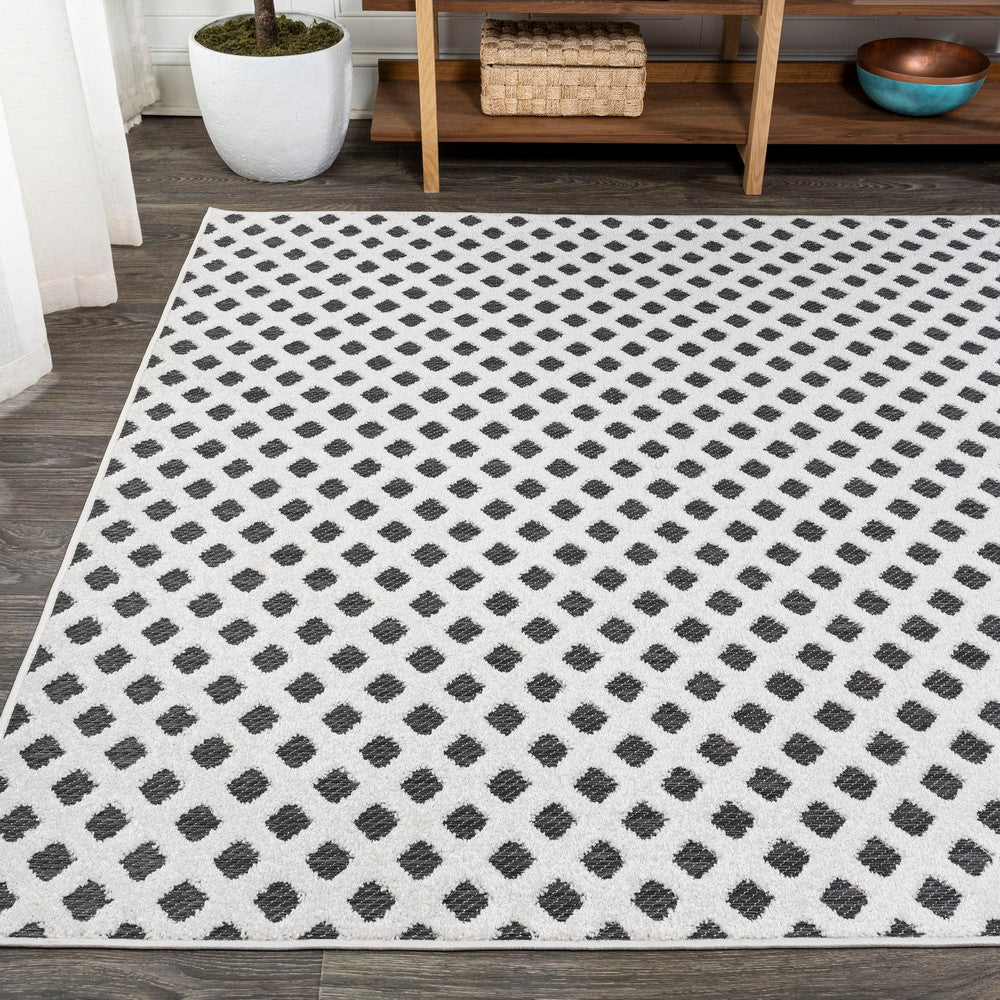 Castelo Rabat High-Low Pile Mini-Diamond Indoor/Outdoor Area Rug