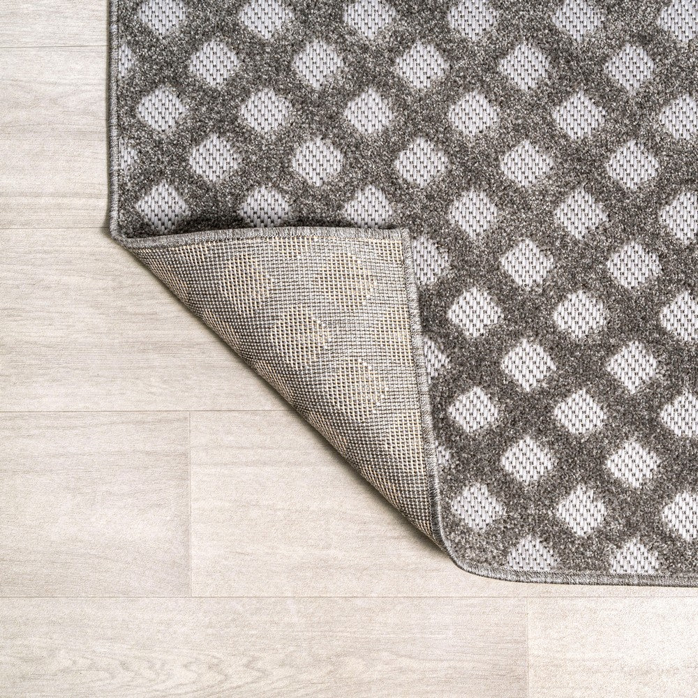 Castelo Rabat High-Low Pile Mini-Diamond Indoor/Outdoor Area Rug