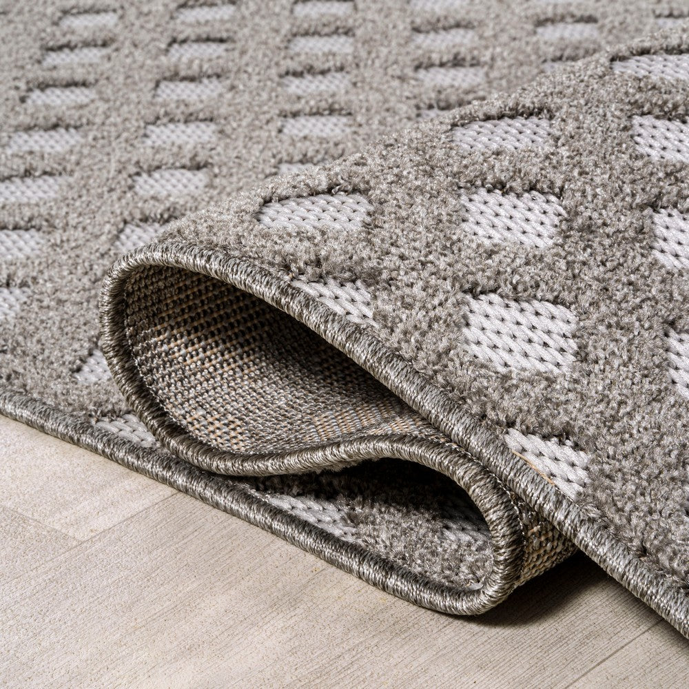 Castelo Rabat High-Low Pile Mini-Diamond Indoor/Outdoor Area Rug