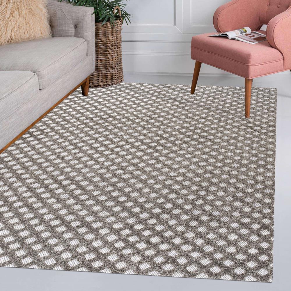 Castelo Rabat High-Low Pile Mini-Diamond Indoor/Outdoor Area Rug