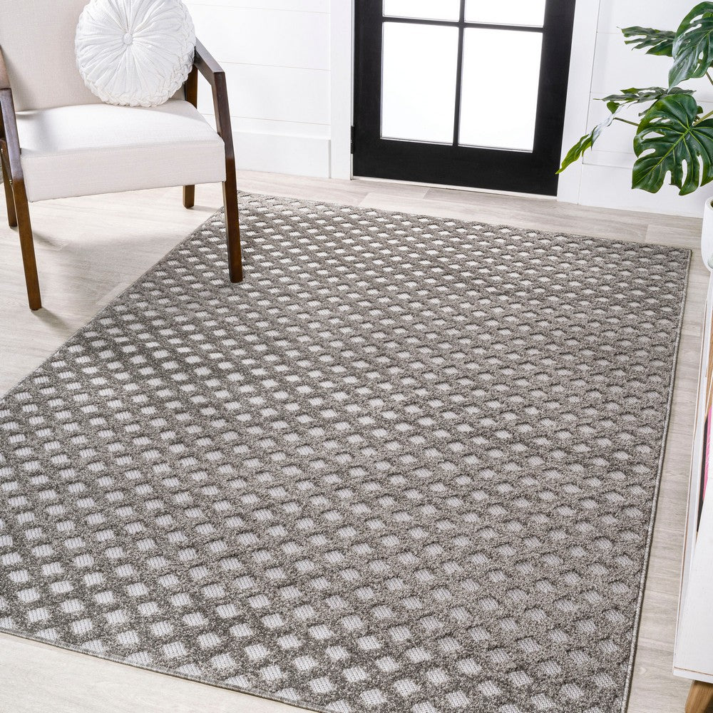 Castelo Rabat High-Low Pile Mini-Diamond Indoor/Outdoor Area Rug