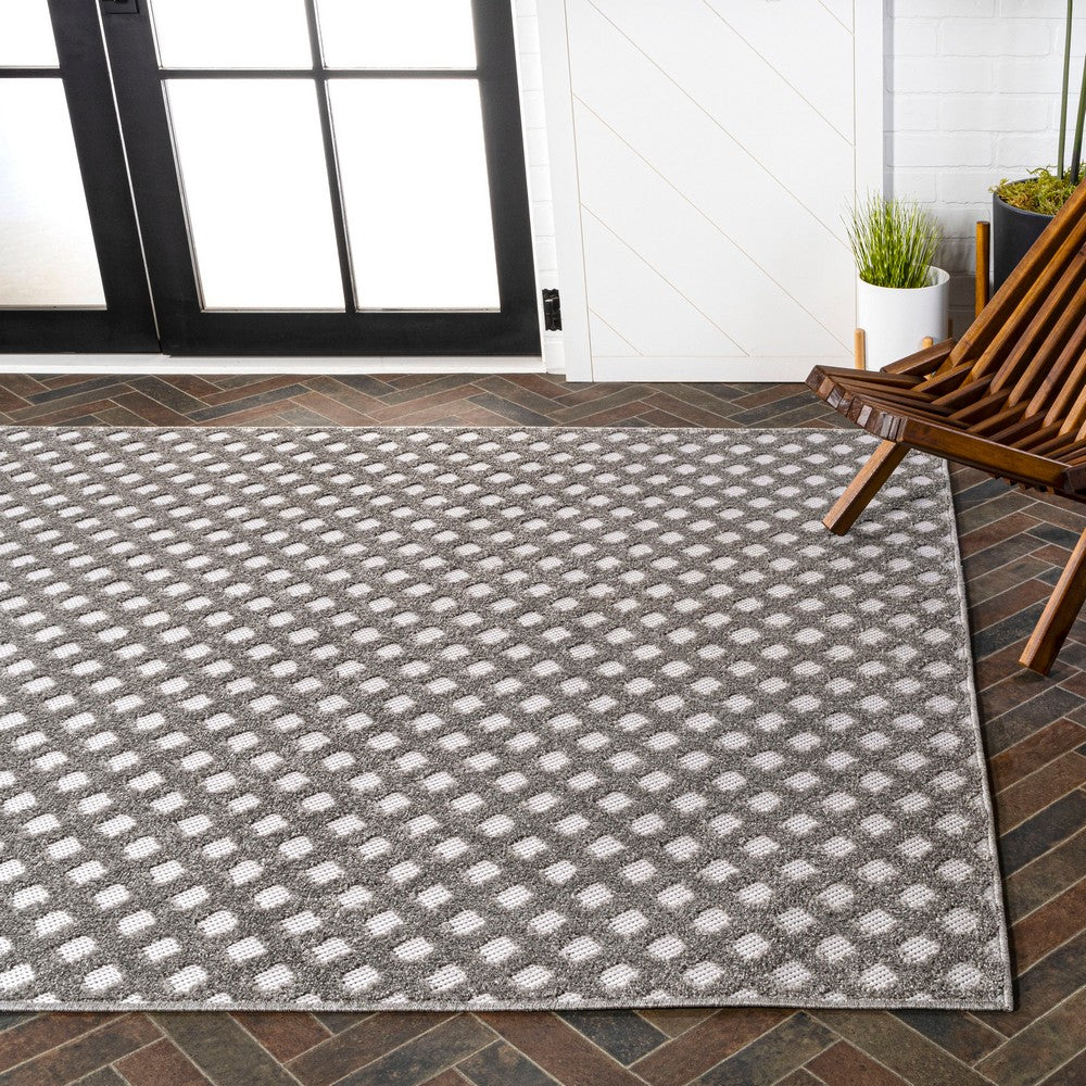 Castelo Rabat High-Low Pile Mini-Diamond Indoor/Outdoor Area Rug