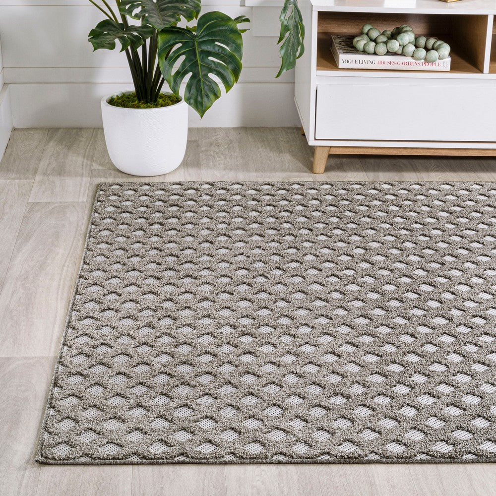 Castelo Rabat High-Low Pile Mini-Diamond Indoor/Outdoor Area Rug