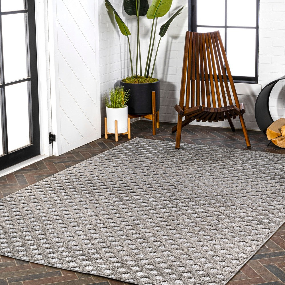Castelo Rabat High-Low Pile Mini-Diamond Indoor/Outdoor Area Rug