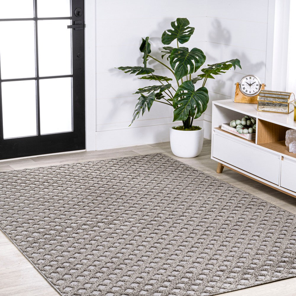 Castelo Rabat High-Low Pile Mini-Diamond Indoor/Outdoor Area Rug