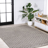 Castelo Rabat High-Low Pile Mini-Diamond Indoor/Outdoor Area Rug