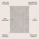 Valongo Citta High-Low Pile Mediterranean Indoor/Outdoor Area Rug