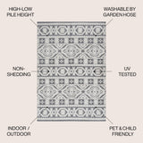 Valongo Citta High-Low Pile Mediterranean Indoor/Outdoor Area Rug
