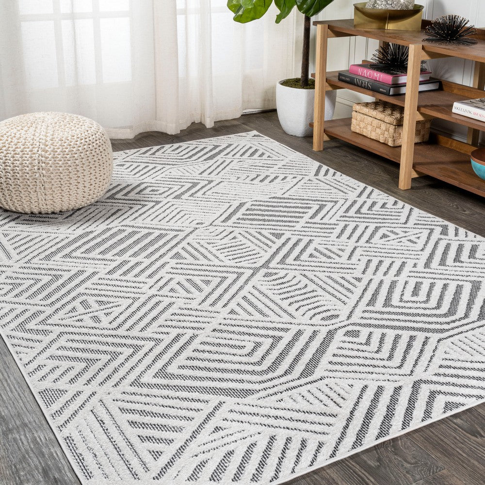 Viseu Jordan High-Low Pile Art Indoor/Outdoor Area Rug