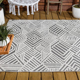 Viseu Jordan High-Low Pile Art Indoor/Outdoor Area Rug