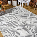 Viseu Jordan High-Low Pile Art Indoor/Outdoor Area Rug