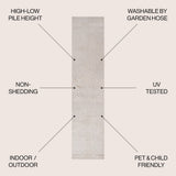 Viseu Jordan High-Low Pile Art Indoor/Outdoor Area Rug