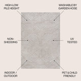 Viseu Jordan High-Low Pile Art Indoor/Outdoor Area Rug