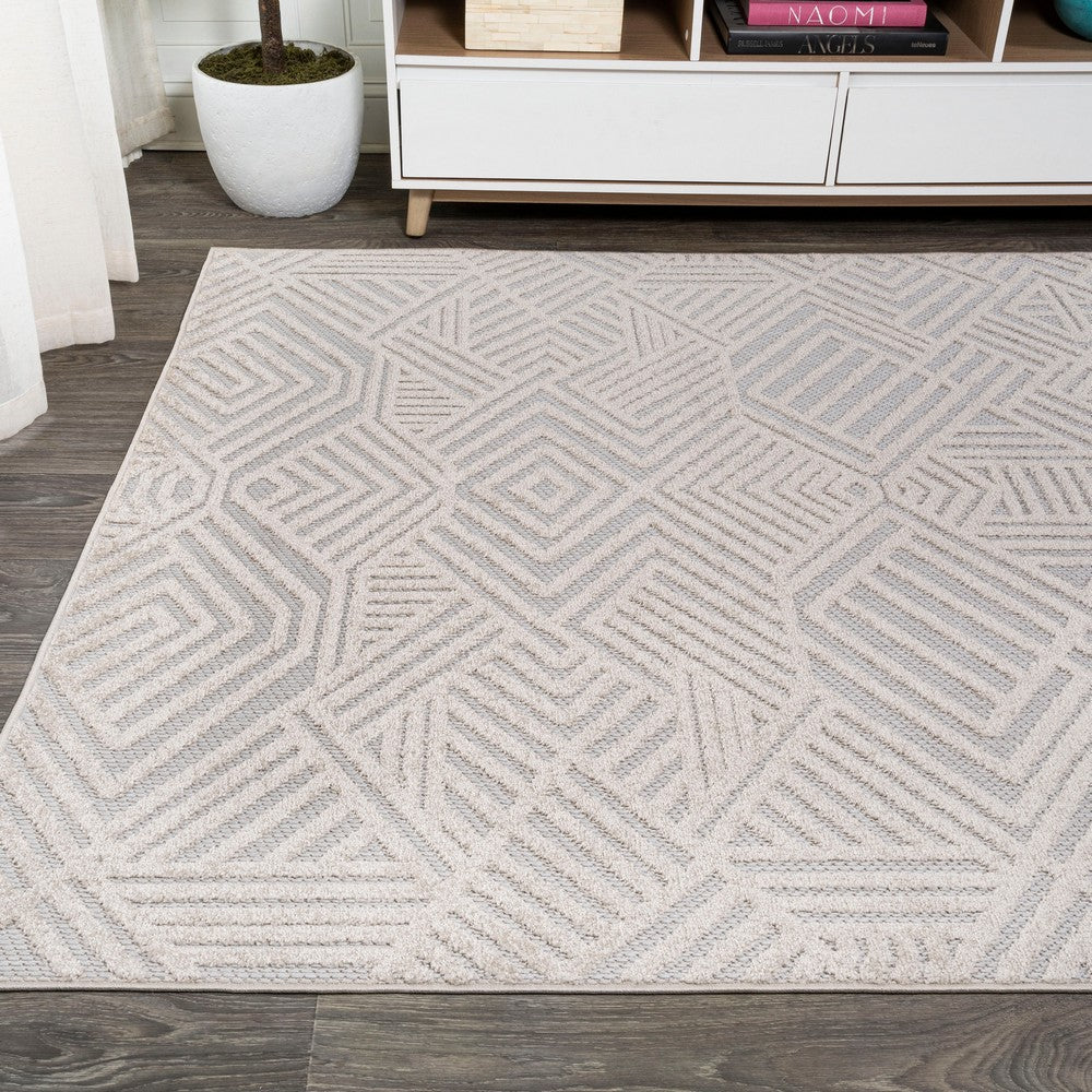 Viseu Jordan High-Low Pile Art Indoor/Outdoor Area Rug