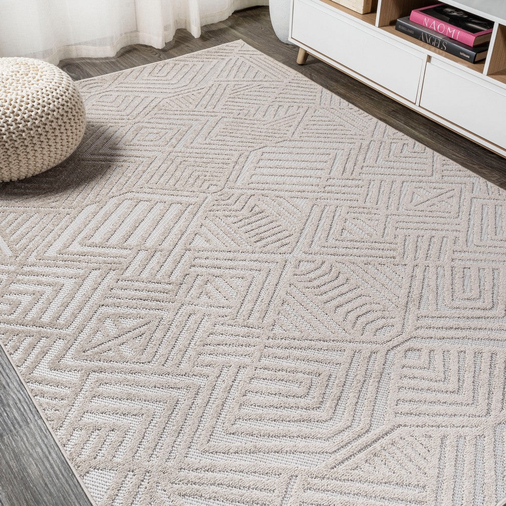 Viseu Jordan High-Low Pile Art Indoor/Outdoor Area Rug
