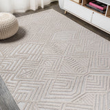 Viseu Jordan High-Low Pile Art Indoor/Outdoor Area Rug