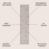 Sines Ararat High-Low Pile Moroccan Indoor/Outdoor Area Rug
