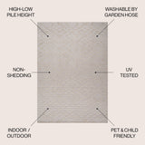Sines Ararat High-Low Pile Moroccan Indoor/Outdoor Area Rug