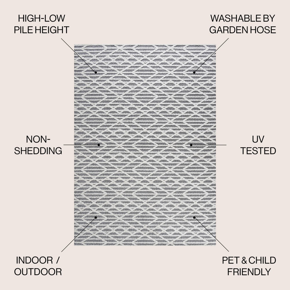 Sines Ararat High-Low Pile Moroccan Indoor/Outdoor Area Rug
