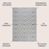 Sines Ararat High-Low Pile Moroccan Indoor/Outdoor Area Rug