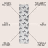 Tavira Jazz High-Low Pile Art Indoor/Outdoor Area Rug