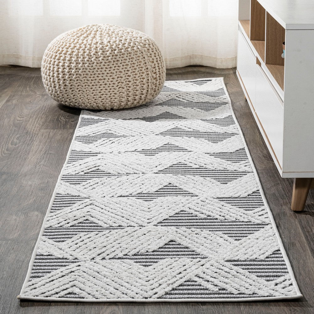 Tavira Jazz High-Low Pile Art Indoor/Outdoor Area Rug