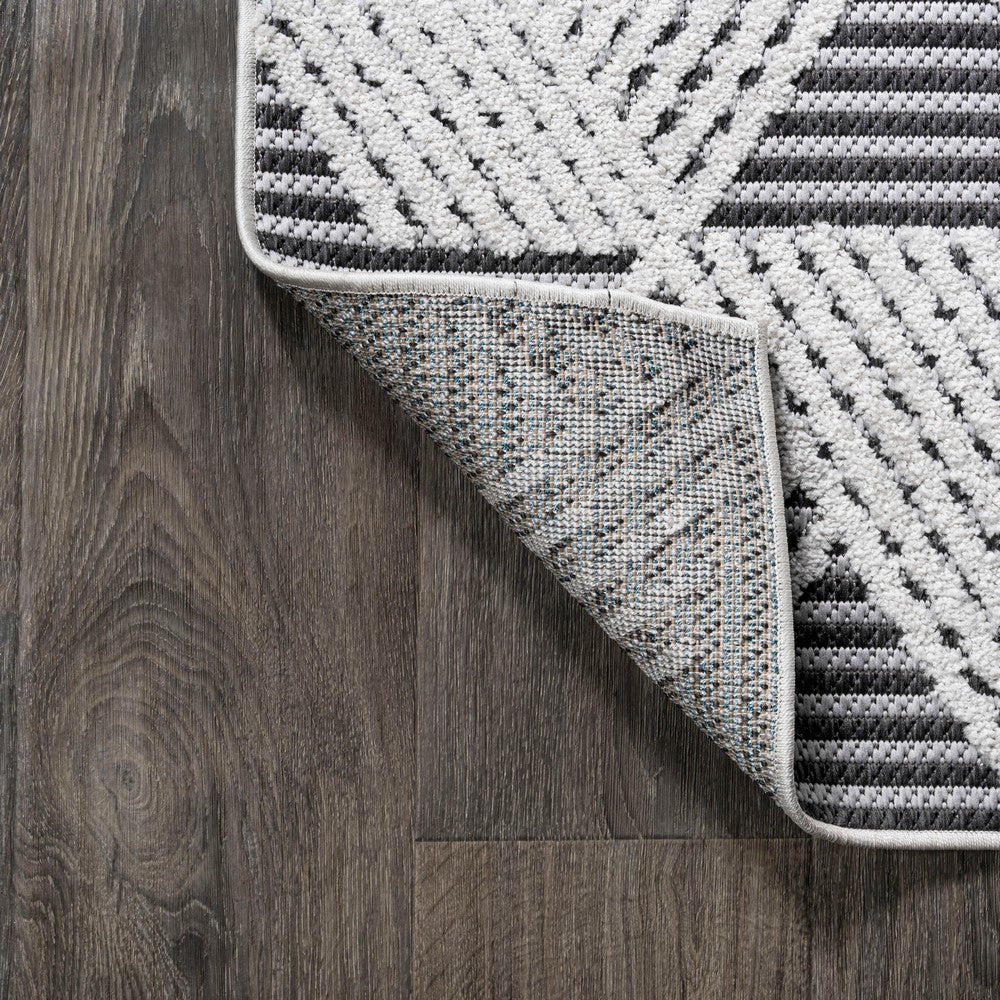 Tavira Jazz High-Low Pile Art Indoor/Outdoor Area Rug