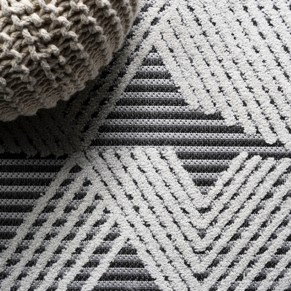 Tavira Jazz High-Low Pile Art Indoor/Outdoor Area Rug