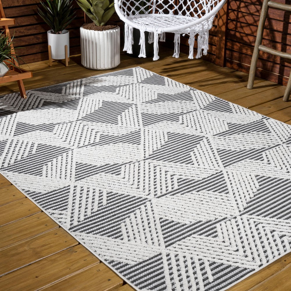Tavira Jazz High-Low Pile Art Indoor/Outdoor Area Rug