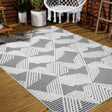 Tavira Jazz High-Low Pile Art Indoor/Outdoor Area Rug