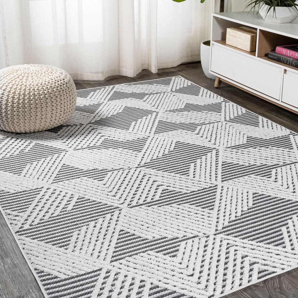 Tavira Jazz High-Low Pile Art Indoor/Outdoor Area Rug