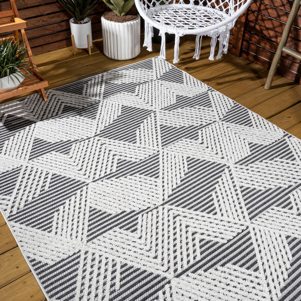 Tavira Jazz High-Low Pile Art Indoor/Outdoor Area Rug