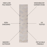 Tavira Jazz High-Low Pile Art Indoor/Outdoor Area Rug