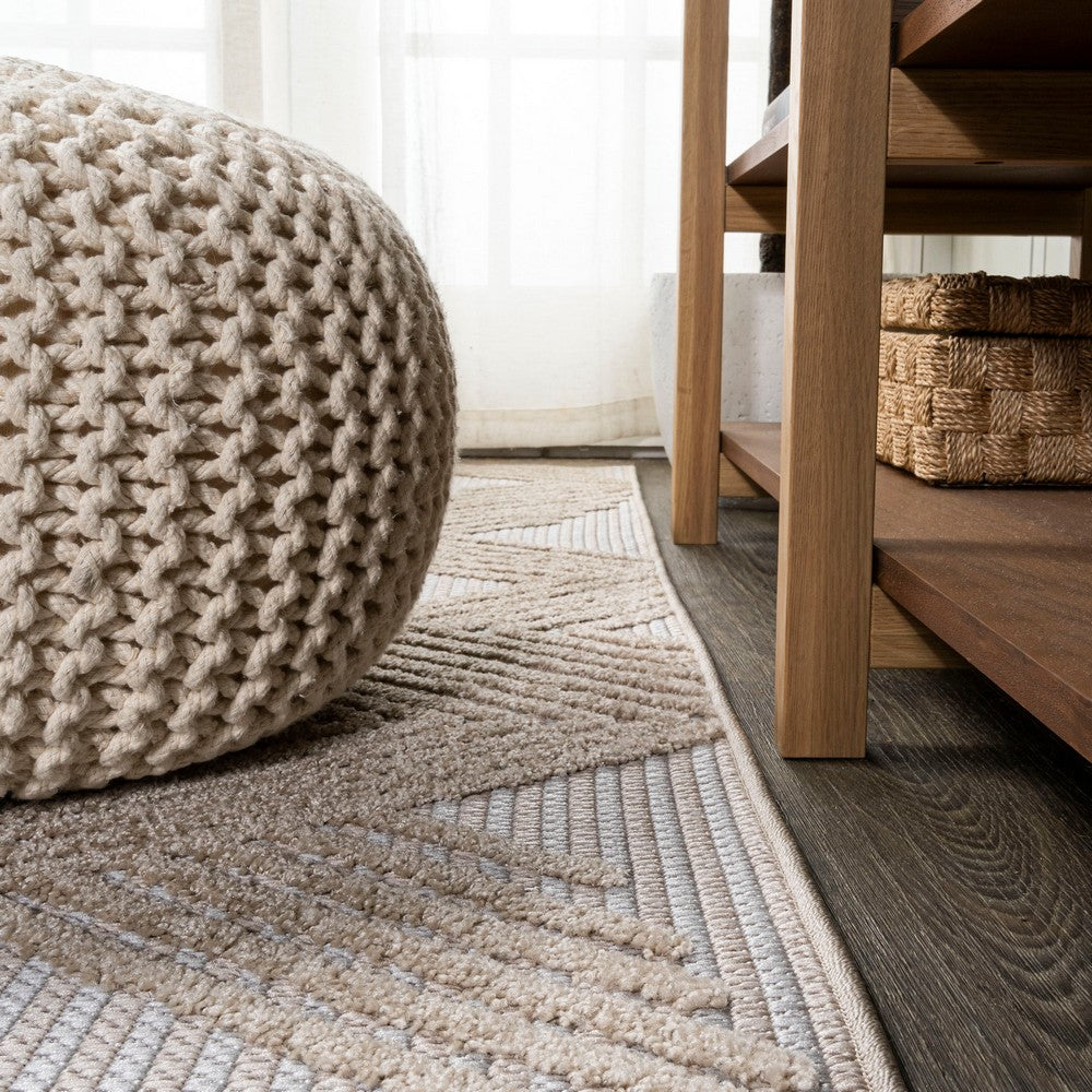 Tavira Jazz High-Low Pile Art Indoor/Outdoor Area Rug