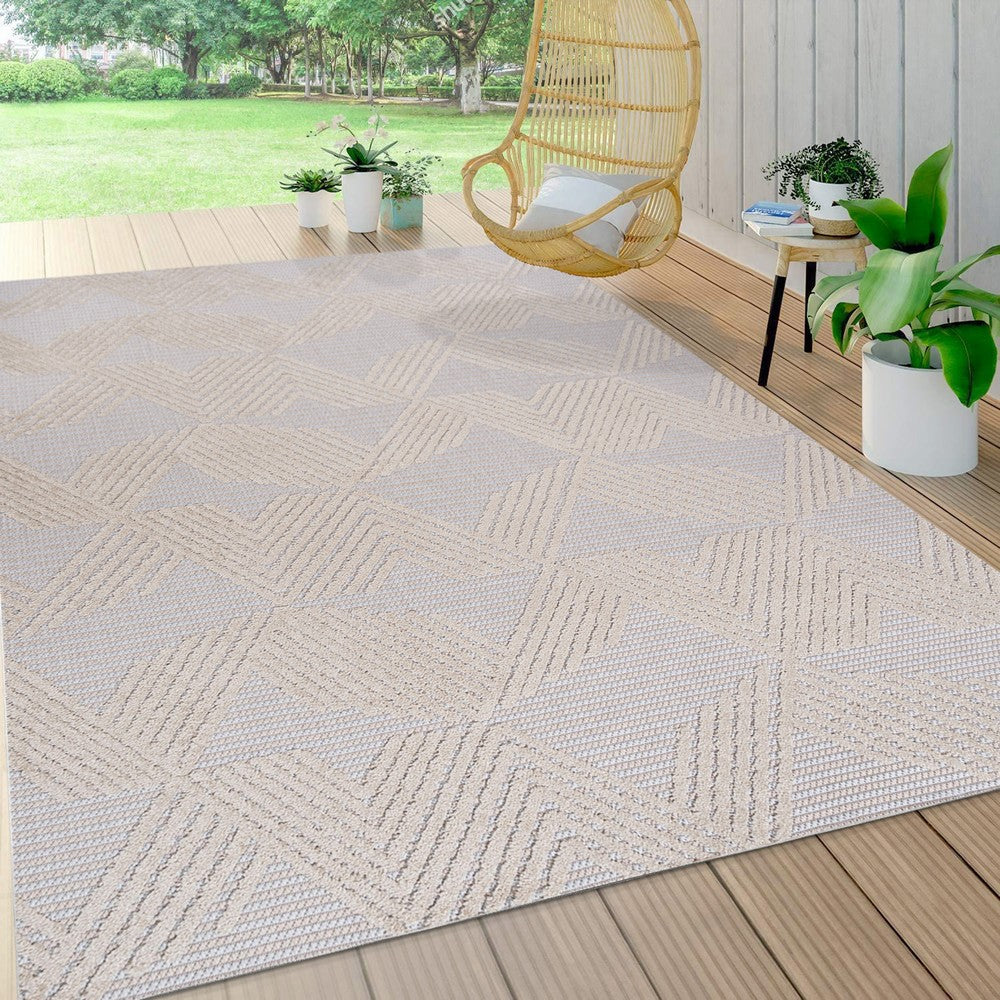 Tavira Jazz High-Low Pile Art Indoor/Outdoor Area Rug