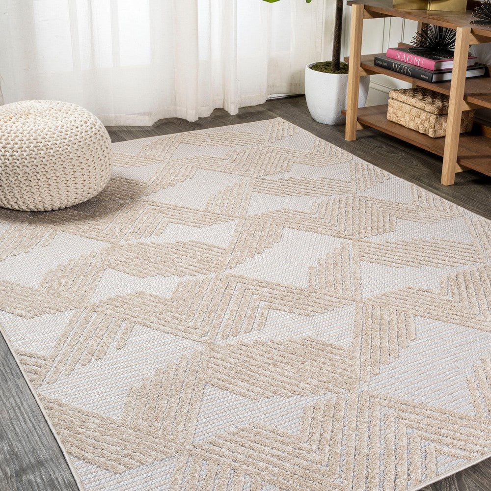 Tavira Jazz High-Low Pile Art Indoor/Outdoor Area Rug