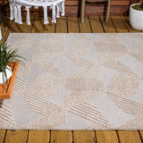 Tavira Jazz High-Low Pile Art Indoor/Outdoor Area Rug