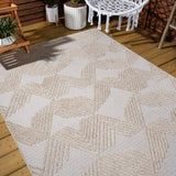 Tavira Jazz High-Low Pile Art Indoor/Outdoor Area Rug