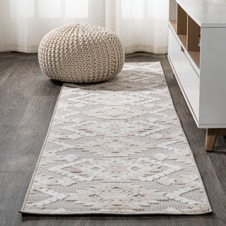 Sabugal Sumak High-Low Pile Neutral Indoor/Outdoor Area Rug