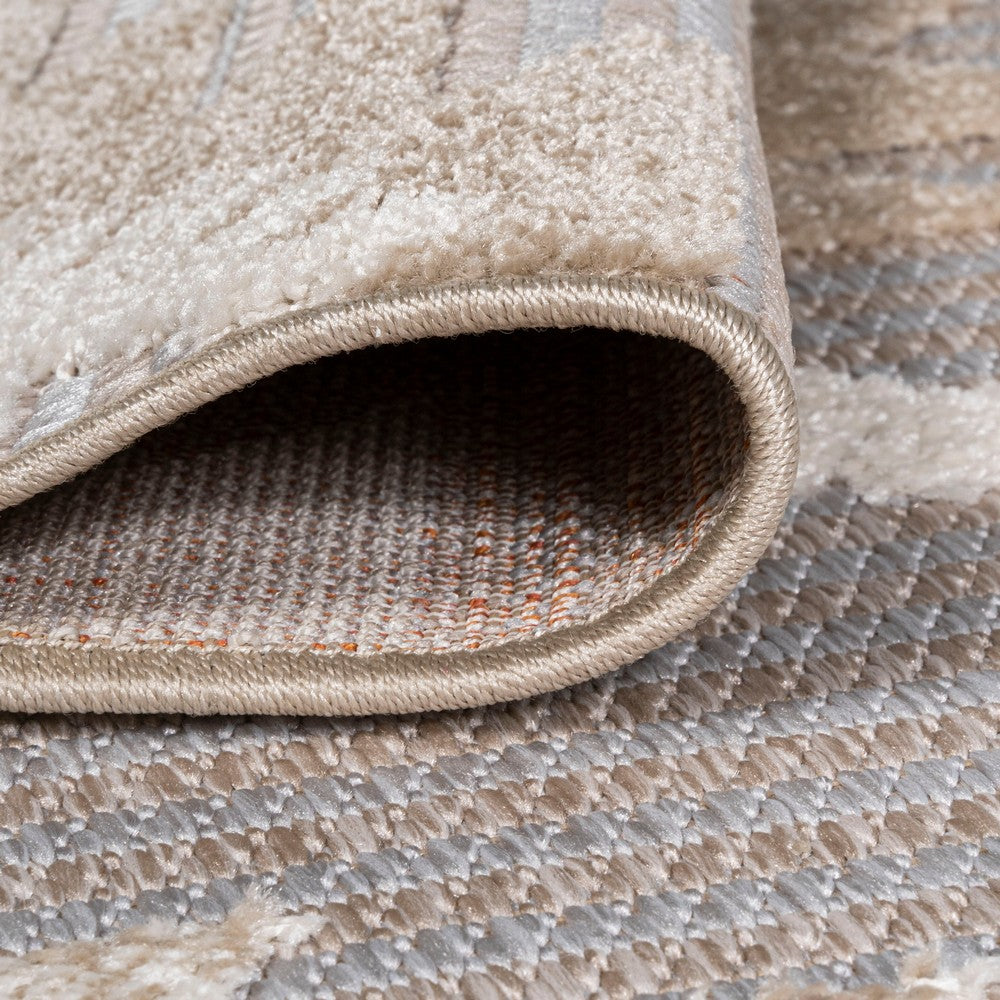 Sabugal Sumak High-Low Pile Neutral Indoor/Outdoor Area Rug
