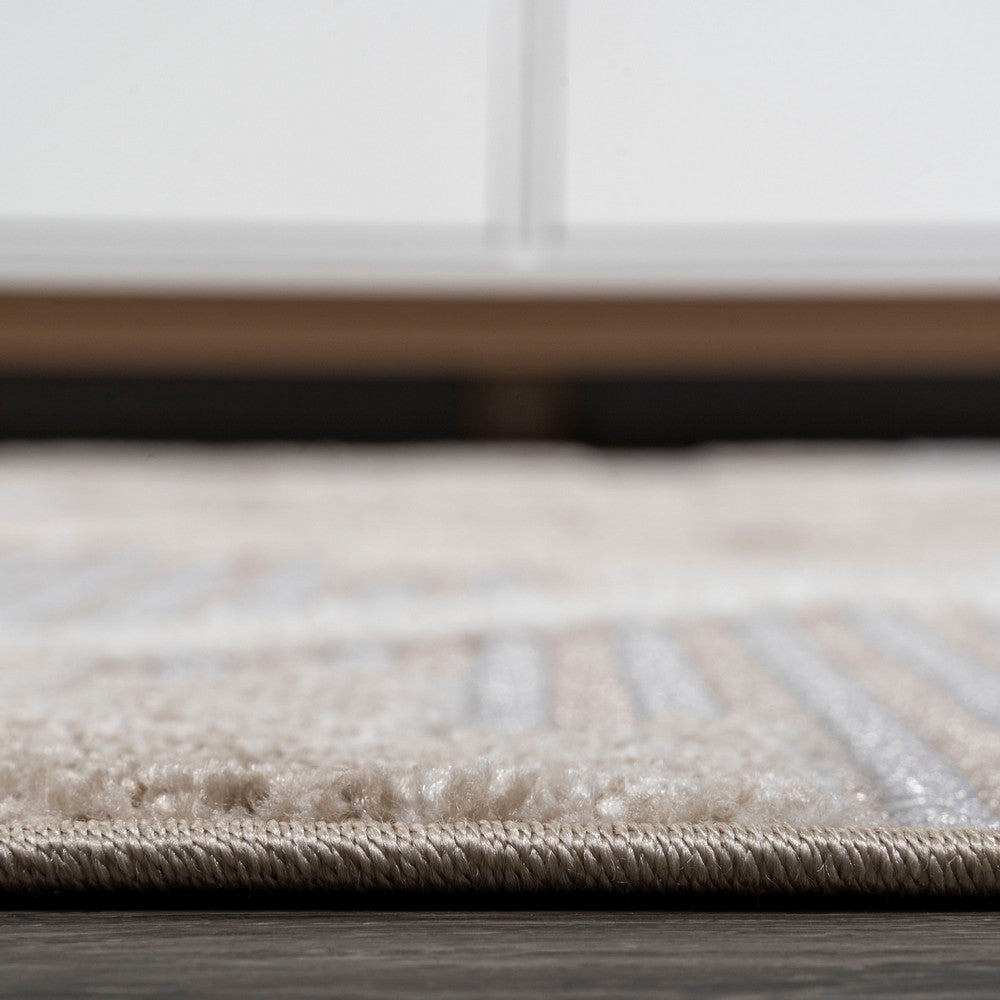 Sabugal Sumak High-Low Pile Neutral Indoor/Outdoor Area Rug