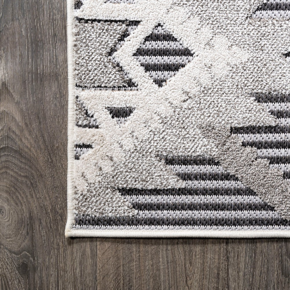 Sabugal Sumak High-Low Pile Neutral Indoor/Outdoor Area Rug