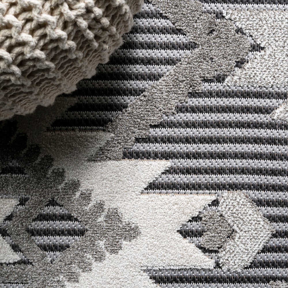 Sabugal Sumak High-Low Pile Neutral Indoor/Outdoor Area Rug